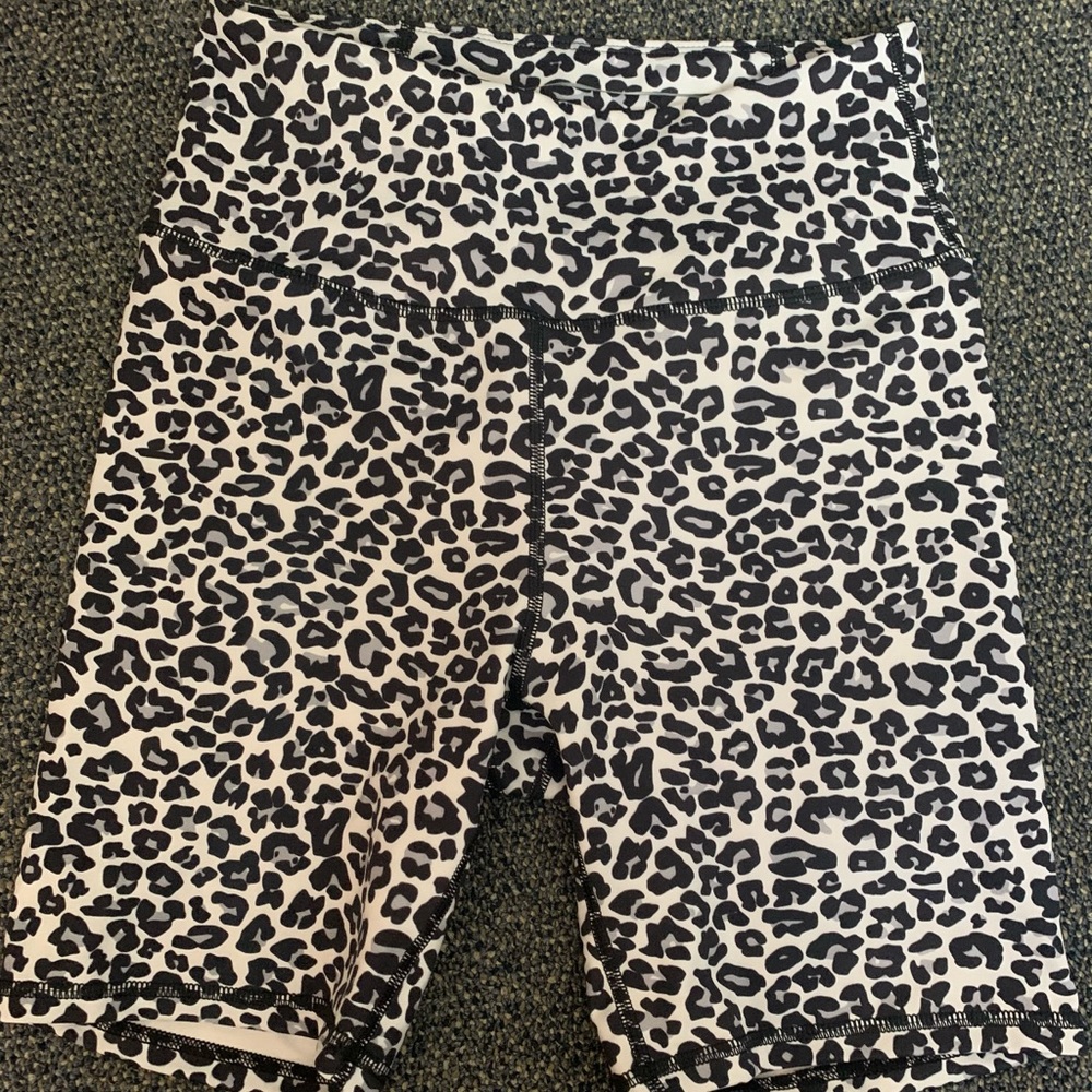 Cheetah print biker shorts
